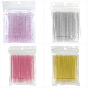 Disposable Glitter Micro Brushes Pqt 100